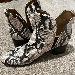 Franco Sarto Snakeskin Boots